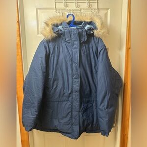 Vintage L.L. Bean Down Parka with Faux Fur Trim